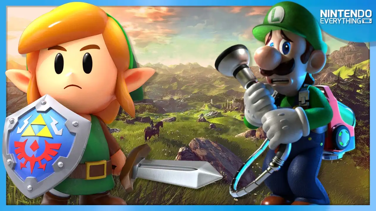 Close up on a plate of mashed potatoes, topped with baked pork chops with cream of mushroom soup, and a side of green beans.