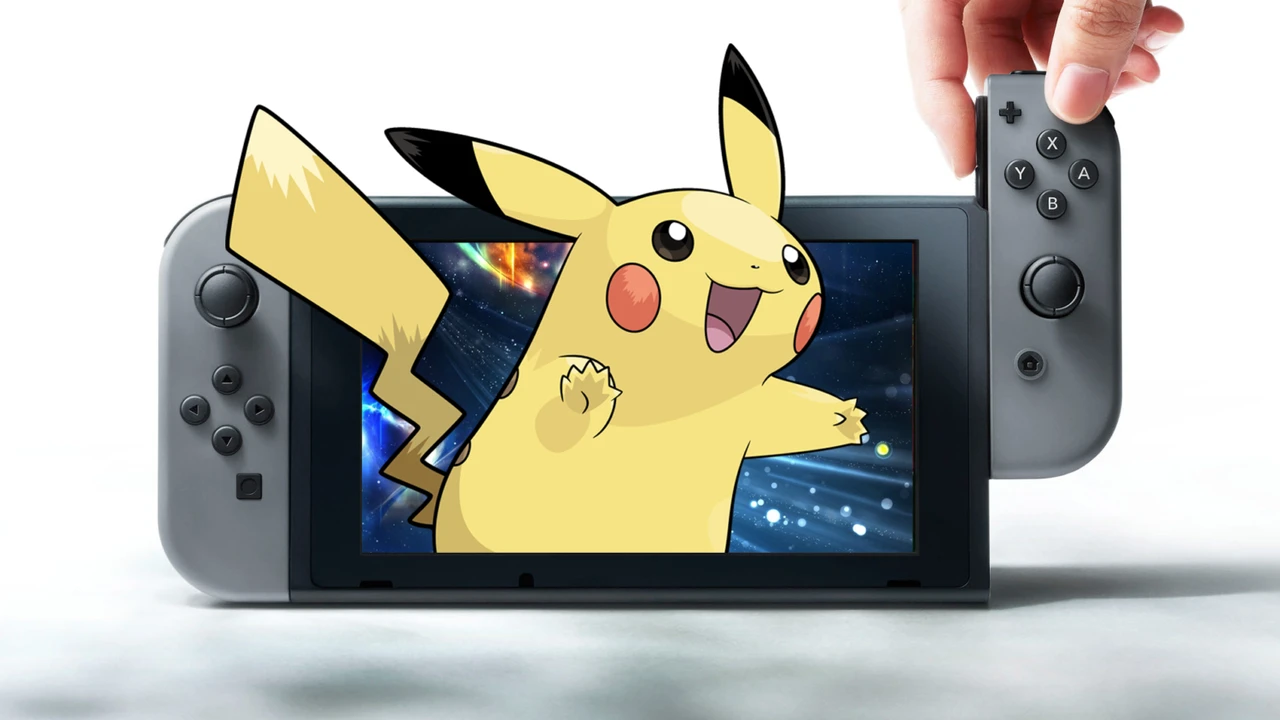 Close up on a plate of mashed potatoes, topped with baked pork chops with cream of mushroom soup, and a side of green beans.