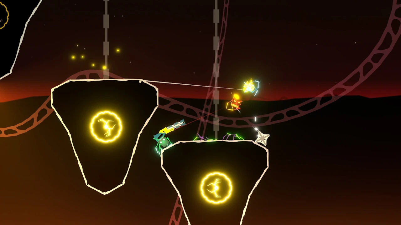 Close up on a plate of mashed potatoes, topped with baked pork chops with cream of mushroom soup, and a side of green beans.